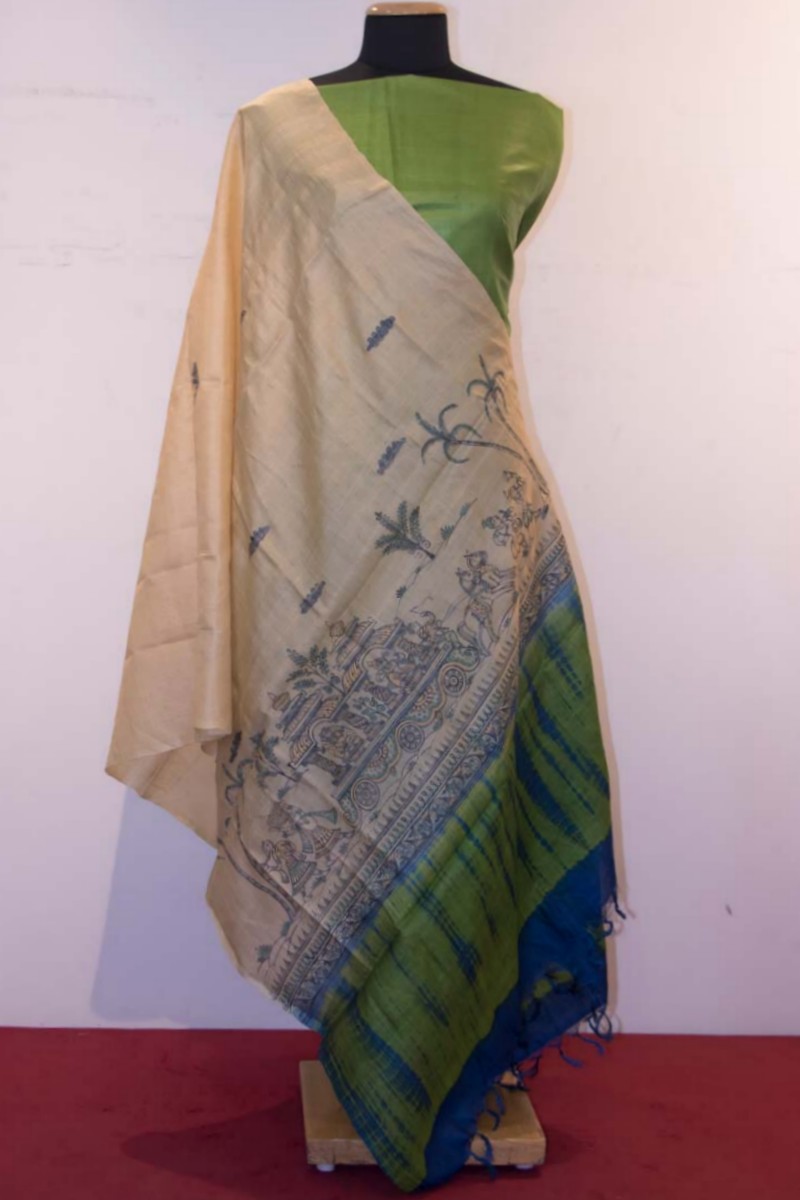 Exquisite Dupatta & Special Handloom Pure Tussar Silk Suit AF205138